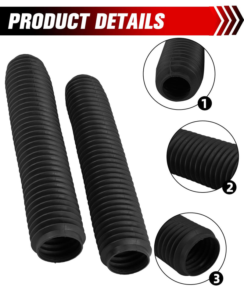 Motorcycle Fork Cover Boots Universal Front Shock Tube Absorber Guard Dust Boots For Most Dirt Pit Bike, MYSTERIOUS BLACK Universal Front Fork Cover