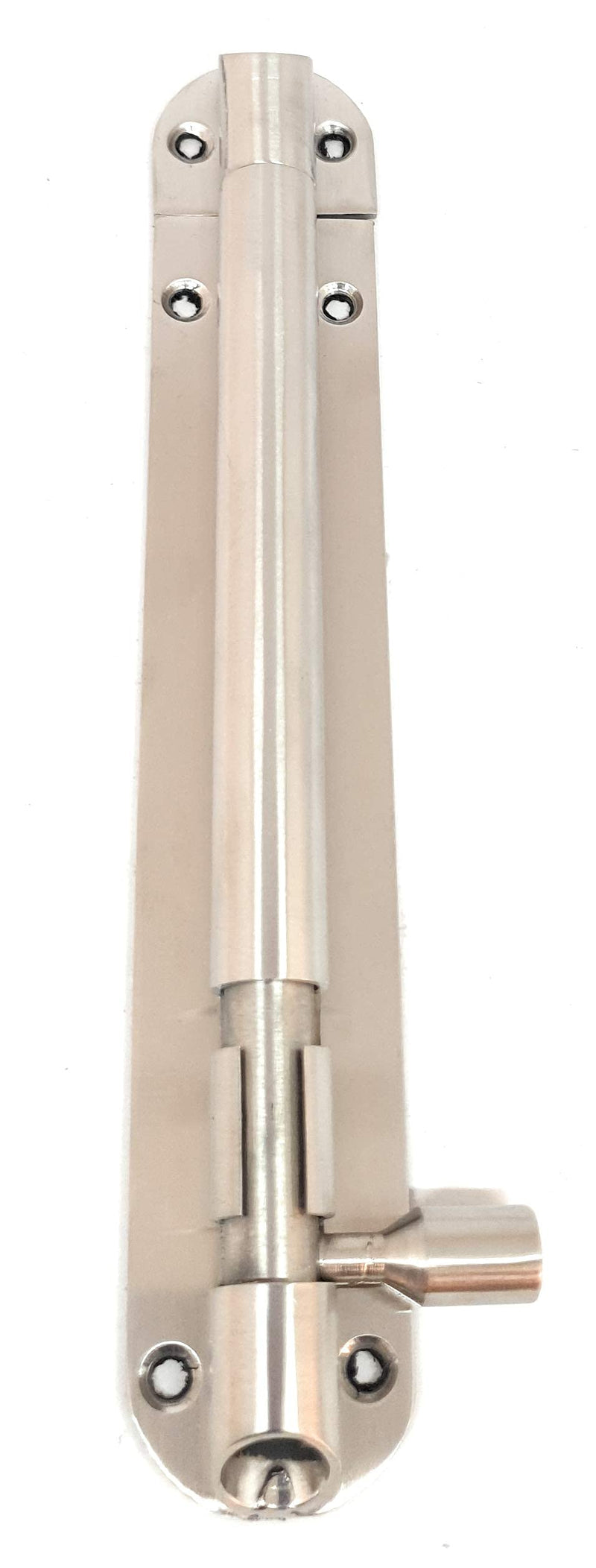 SSISKCON 10mm x 8 Inch Stainless Steel Barrel Bolt Sliding Door Latch, Heavy Duty Slide Lock, Premium Brushed Satin 32D (630), Safety Purpose 8 inch Satin Premium
