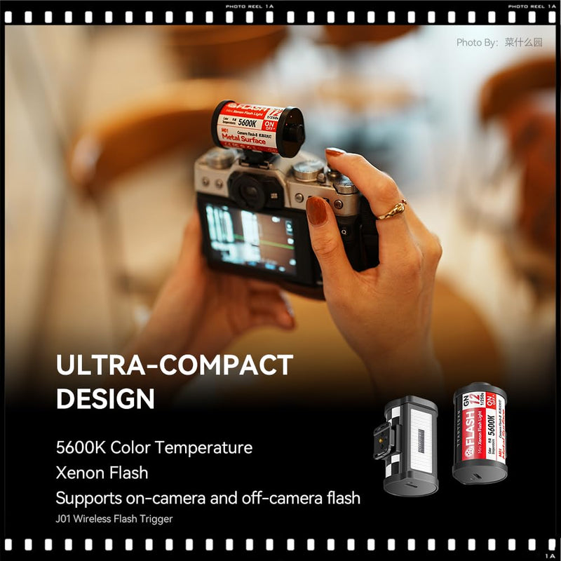 TTArtisan M01 Mini Flash On-Camera Top Flash Portable Film Style Hot Shoe Flash Color Temperture 5600K Off-Camera triggering
