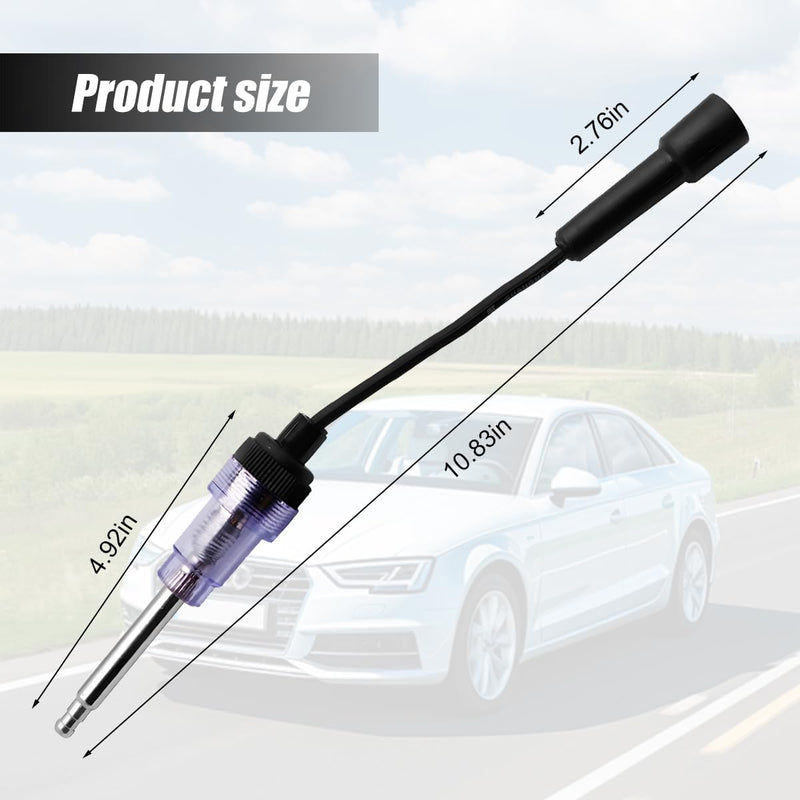 Car Inline Spark Plug Tester, Vehicle Engine Straight Boot Ignition Coil Tester, Auto Engine Spark Plug Light Checker Armature Diagnostic Detector Tool, Fit for Sedan Motorcycle