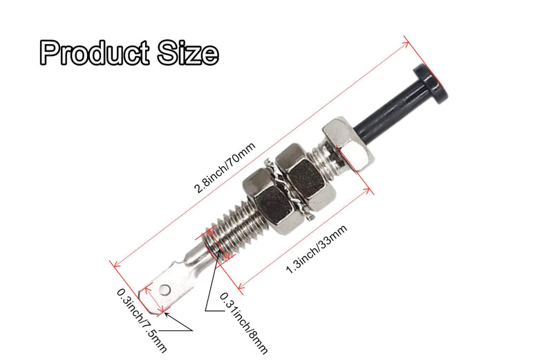 Door Pin Switch Car Auto Trunk Alarm Security Hood On Off Momentary 20A 12Vdc Universal Adjustable Bonnet Light Hood Screw 2PCS