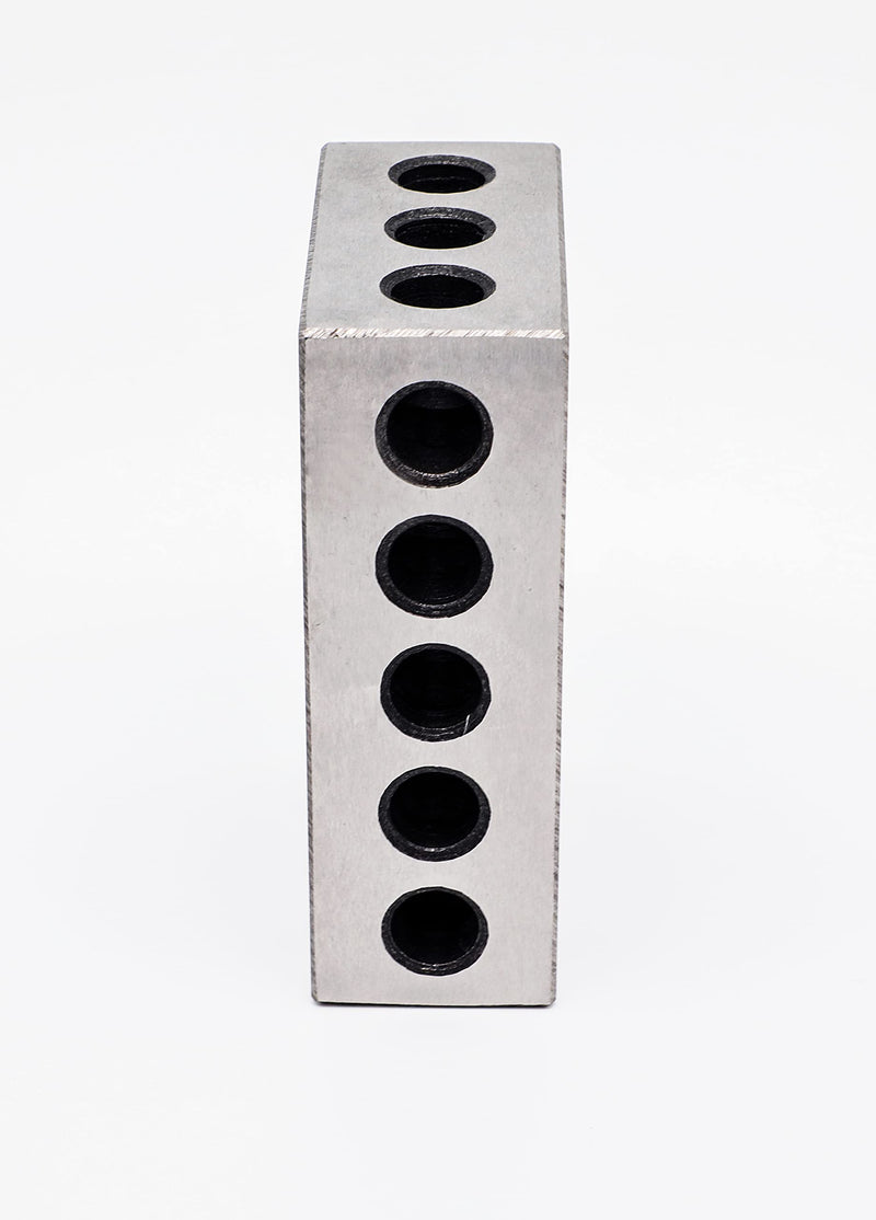 Pair 1" x 2" x 3" Precision Steel 1-2-3 123 Blocks 23 Holes 1" x 2" x 3"