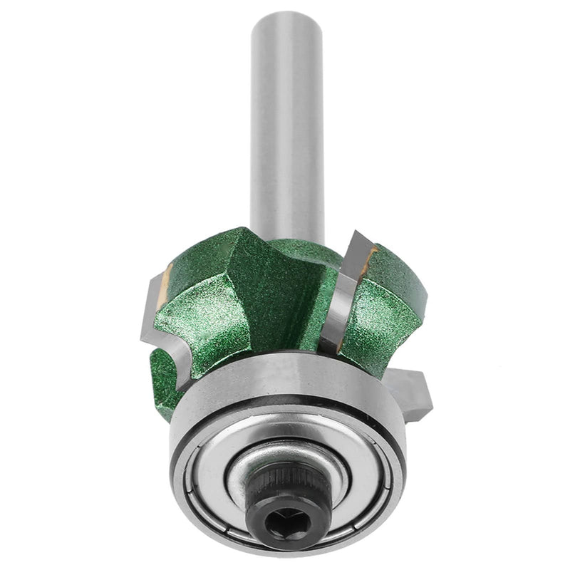 Banding Cutter,Trimmer Wood,R1 Bit Slotting Router Cutter,Banding Trimmer Routers Bevel Top Trim Router Woodworking Milling Cutter 4 Teeth Trimming Cutter Trimmer Router Bit(1/4 * R3) 1/4 * R3