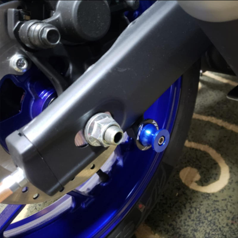 Fit For YAMAHA MT09 SP 2025 Tracer mt 09 2024 FZ09 2014-2021 2022 2023 MT-09 2021 MT09 accessories 6MM Motorcycle CNC Swingarm Spools Slider Stand Screws (Blue) Blue