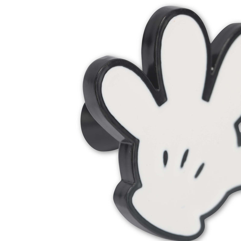 Open Road Brands Disney Mickey Mouse Hands Metal Knobs - Fun Mickey Mouse Knobs for Dresser or Cabinet - Pack of 2 White