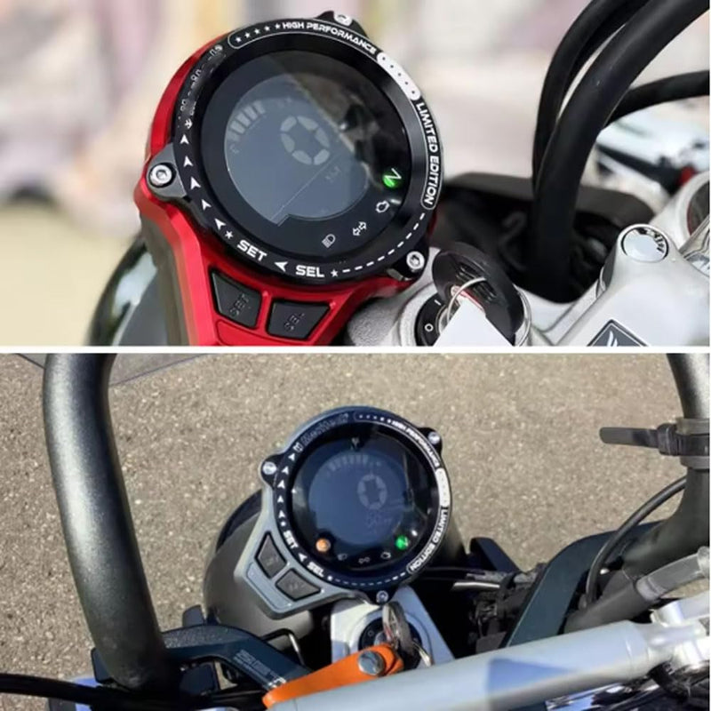 for Monkey125 CT125 DAX125 ST125 monkey125 st125 JA55 JA65 JB03 JB04 Accessories Instrument Cover Motorcycle Instrument Shell Aluminum Alloy Instrument Shell Tachometer Decorative Cover (Black) black