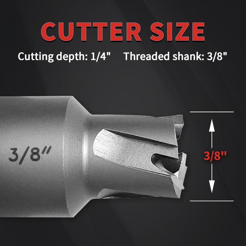S&F STEAD & FAST Spot Weld Cutter Drill Bit 4 Pcs, Spot Weld Removal Replacements, Cutting Diameter 3/8", 3/8" Shank, Annular Cutter for Hand Drill, Auto Body Tools, Collision Repair, Car Restoration