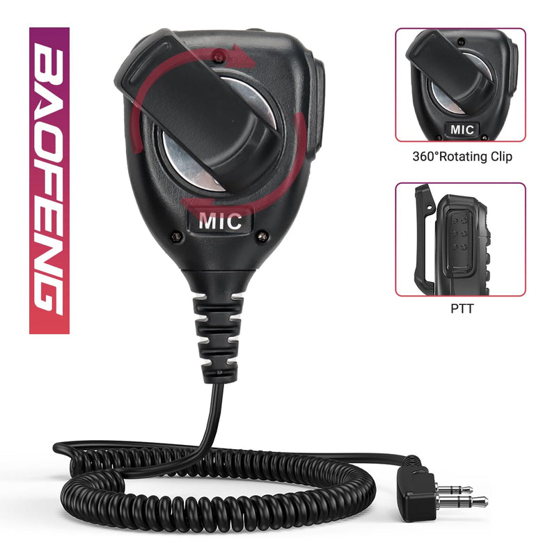 BAOFENG Microphone Handheld Heavy Speaker Ham Radio MicSpeaker Radio Accessories for UV-5R AR-5RM BF-F8HP PRO UV-21R for Retevis Kenwood Walkie Talkies