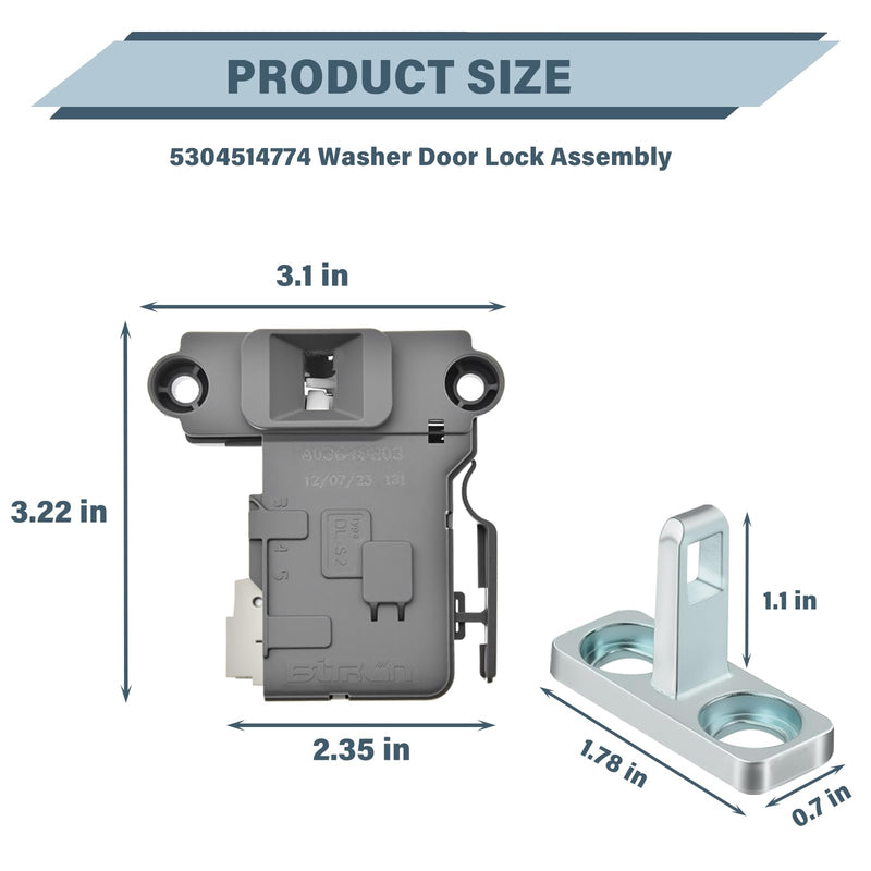 5304505231 clothes washer door lock switch and 5304505088washing machine parts door lock Fit for Frigidaire Electrolux Washer Door Lock Assembly Replace AP6029853 PS11759823 Washer Door Lock Switch