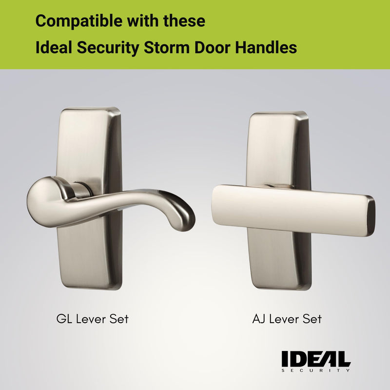 Ideal Security Deadbolt for Storm and Screen Doors, Satin Silver, Key Lock