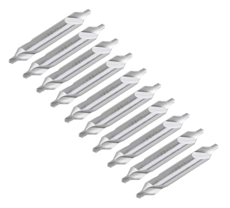 Accusize #4 HSS Center Drill, 0530-0400x10 | No.4, 5/16" x 1/8" x 2-1/8", 10 Pcs Pack, H.S.S. Center Drill Bits NO.4, 5/16" x 1/8" x 2-1/8", 10 pc