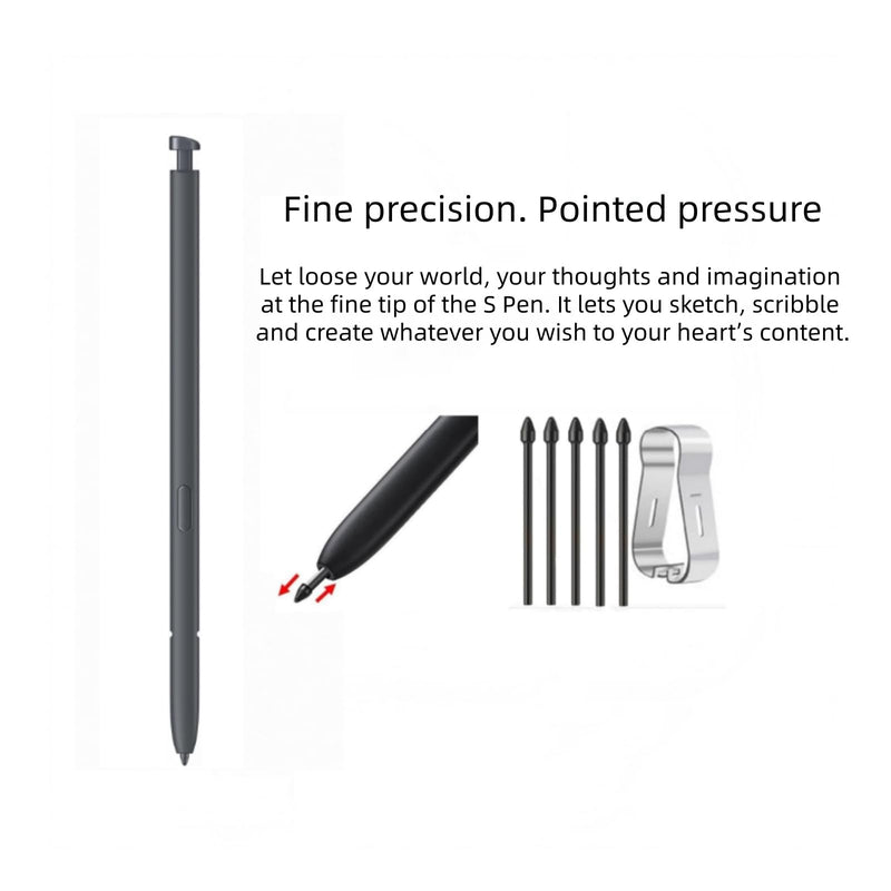 S Pen S26 Ultra Replacement for Samsung Galaxy S26 Ultra Stylus Pen, with 5 PCS Tips/Nibs Replacement (Black) Black