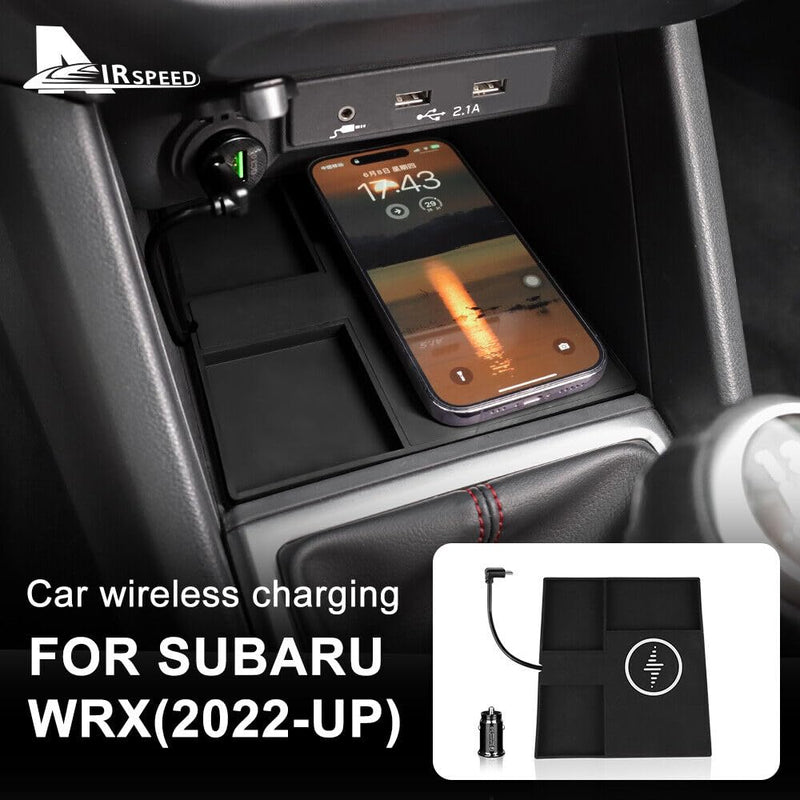 for 2022-2026 Subaru WRX 15W Fast Wireless Charger, Car Qi Charging Station Pad Mat fits Subaru WRX Accessories