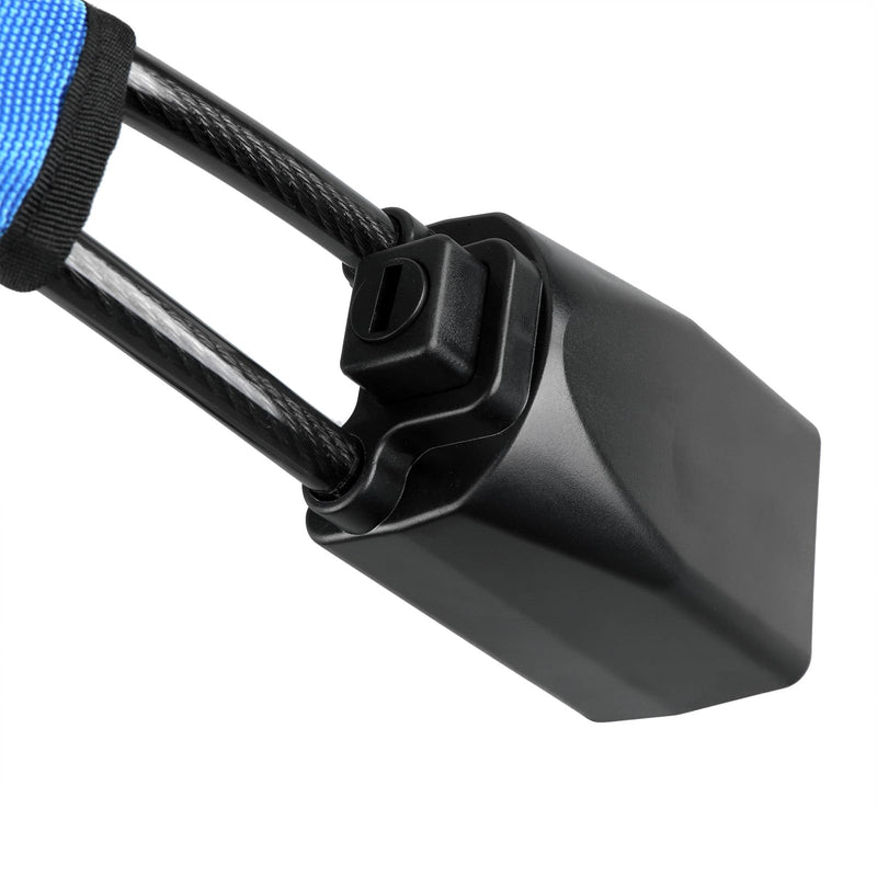 Car Steering Wheel & Seat Belt Lock Anti Theft Device Universal | 17" with 3 Keys for Auto Security Suitable for Most Vehicle,SUV,Golf Cart,Van,Truck Blue