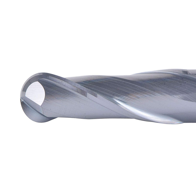 SpeTool 14412 Ball Nose Carbide End Mill CNC Cutter Router Bits Double Flute Spiral Milling Tool 3/8 inch Shank with 3 inch OVL