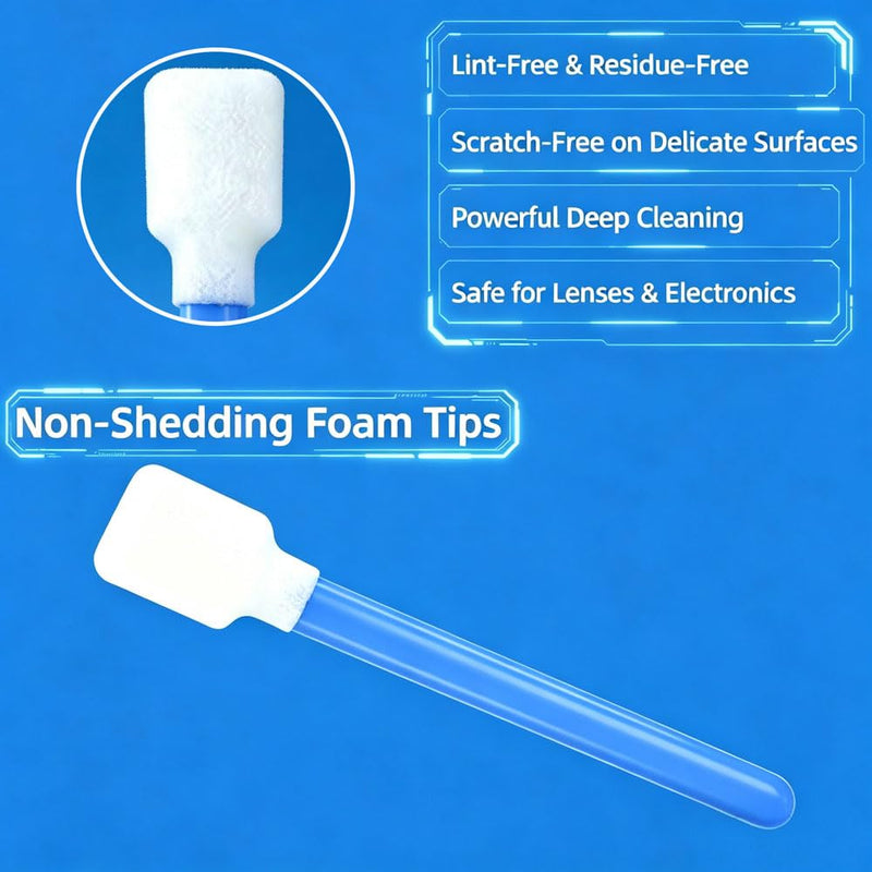 Soft Sponge Cleaning Sticks, Multi-Purpose Household Crevice Cleaner for Camera Lens, Electronic Components, Musical Instruments, Keyboard, Car Vents & Window Track Dust Removal