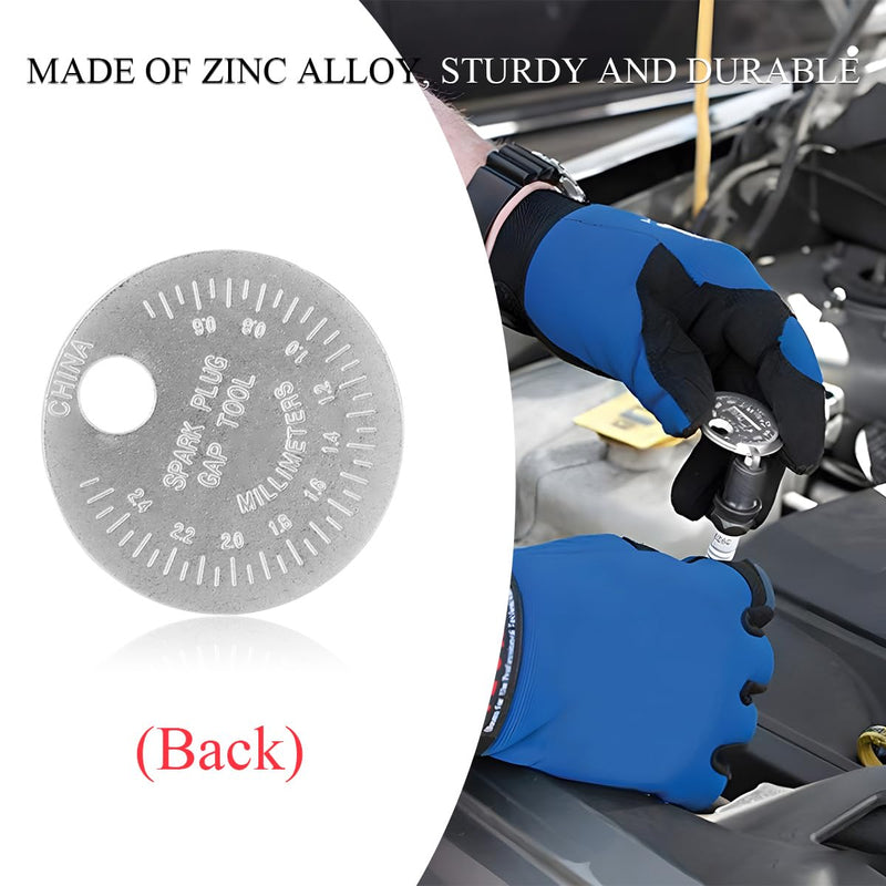 2 PCS Spark Plug Measuring Tool, Measuring Wire Spark Plug Gap Gauge Tool Scaled from 0.020 to 0.100 Inch, Spark Plug Gauge Gap Tool, Universal Gap Measuring Tool Car Accessories 2 PCS