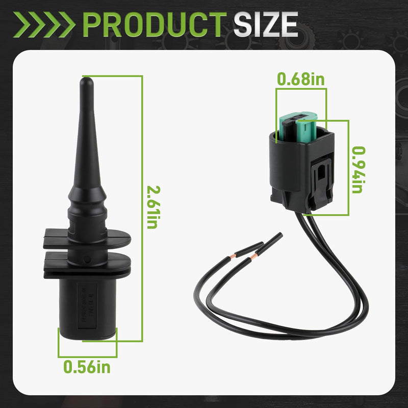 65816905133 Outside Ambient Air Temperature Temp Sensor with Connector Pigtail Plug 65816905050 Compatible with BM 128i Compatible with 323i Compatible with 325i Compatible with Mini Cooper