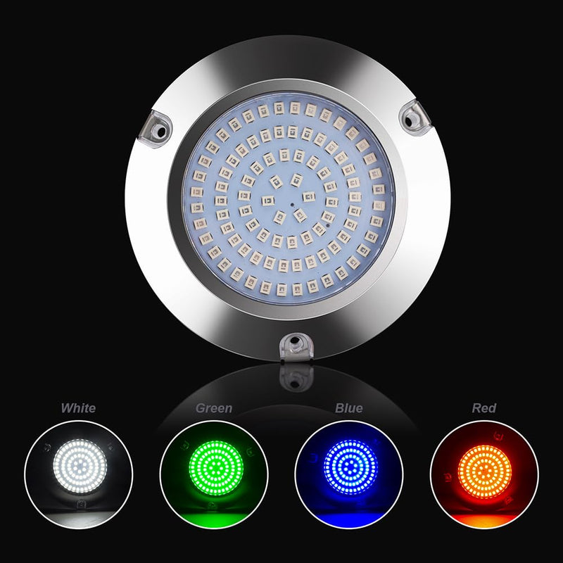 2 Pcs 3.7in Boat Lights, 90 LED Ultra-Bright Blue Marine Lighting, Waterproof Stainless Steel Lights for Deck, Courtesy, Stern, Navigation, Compatible with Pontoon, Bass Boat, Sailboat, Yacht 2Pcs Blue
