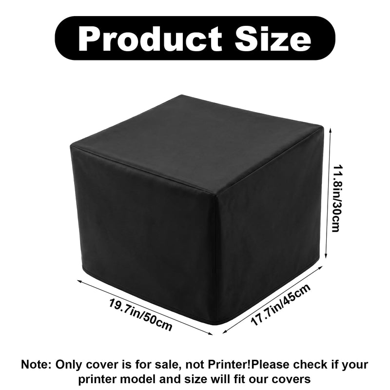 Universal Elastic Waterproof Printer Dust Cover – Heavy-Duty Oxford Fabric Small Appliance Covers with Drawstring & Metal Buckle for Most Printers (19.7 x 17.7 x 11.8 inch, Black)