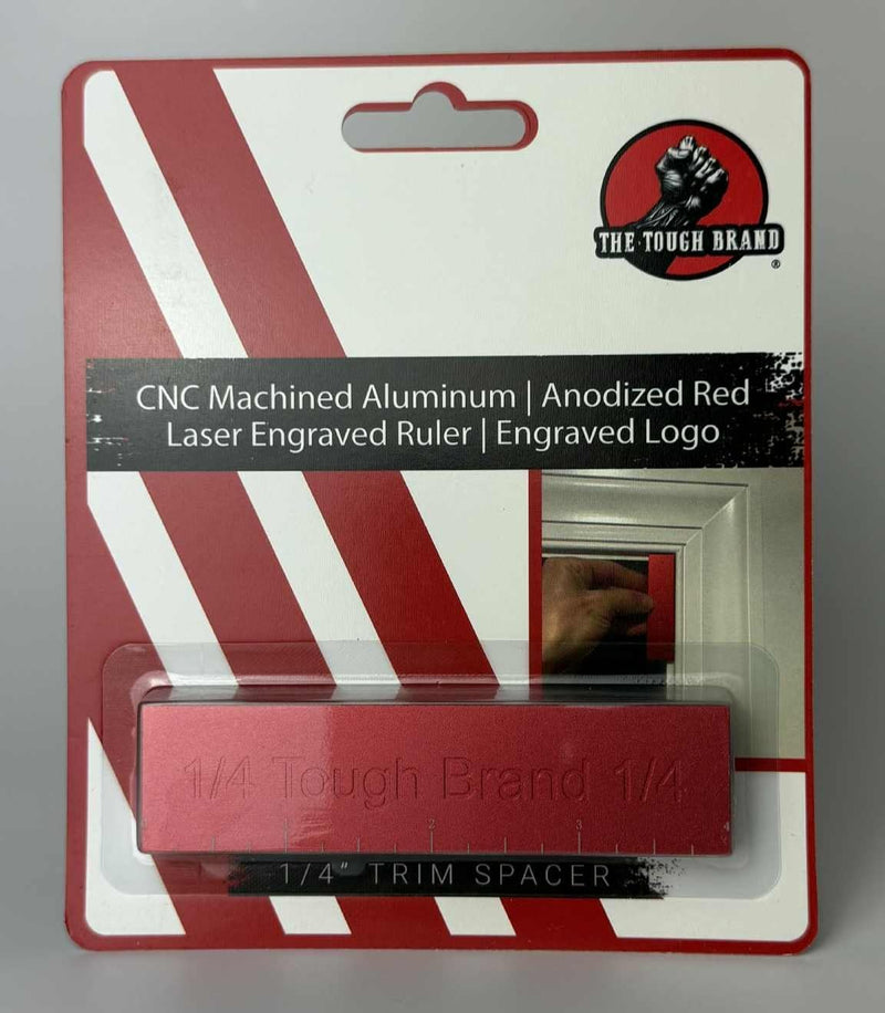 1/4" Trim Molding Spacer/Reveal Tool. CNC Machined. Billet Aluminum. Wood Reveal Spacing Tool. Trim Reveal Tool. Installation Tool. Precision Trim Tool.