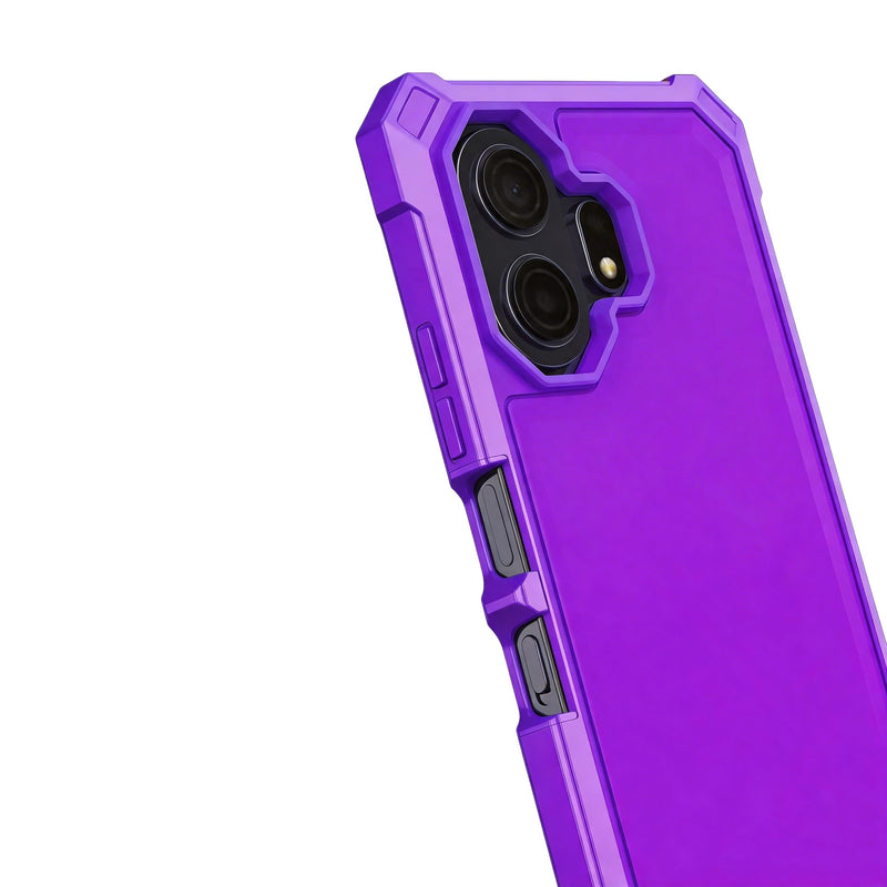 Case for TCL Nxtpaper 70 Pro 5G with Screen Protector Full Body Protection | TCL 70 Pro Phone Case Front Silicone Bumper Frosted PC Back Shockproof Rugged Corner Military Grade Design Purple