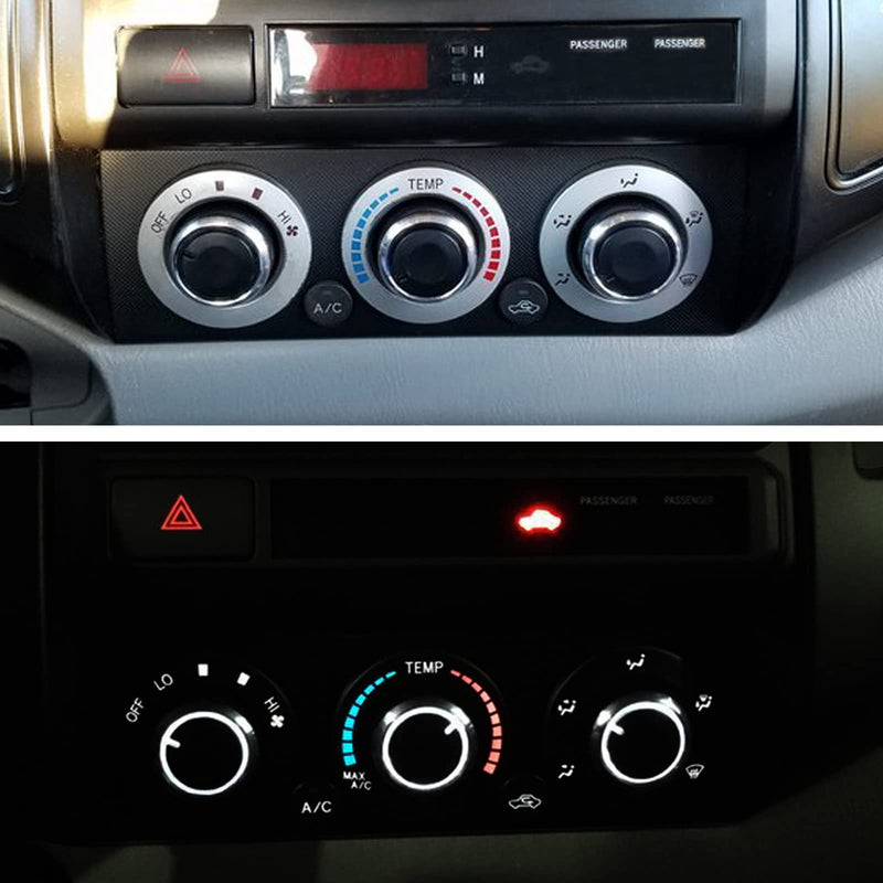 JDMCAR Compatible with Toyota Tacoma 2005-2015 A/C Air Conditioning Control Switch Knob Button, HVAC Control Knob Tacoma Heater Temperature HVAC Fan Control Knob - (A Set of 3 Knobs) Black