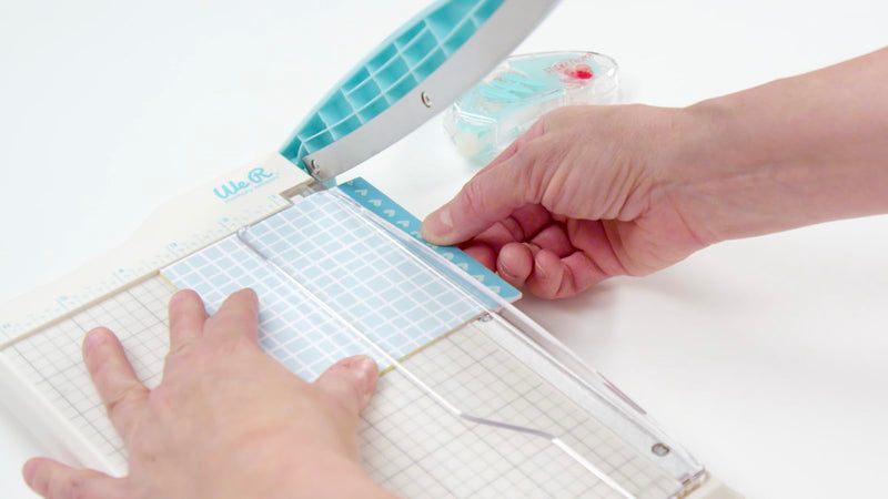 We R Memory Keepers Mini Guillotine Paper Trimmer – Lilac, Compact Paper Cutter, 1/4-Inch Grid for Precision Cutting, Cuts Up to 3 Sheets, Perfect for Card Making, Journals, and Small Craft Projects
