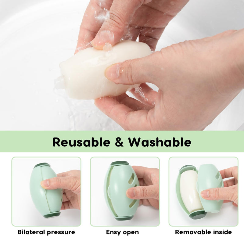  [AUSTRALIA] - 2Pcs Reusable Lint Roller,Washable Sticky Roller, Reusable Lint Rollers for Pet Hair, Lint Remover for Clothes, Super Sticky Lint Roller Ball for Plush Hair,Clothes Ball Remover,Dust (Green+White) Green+white