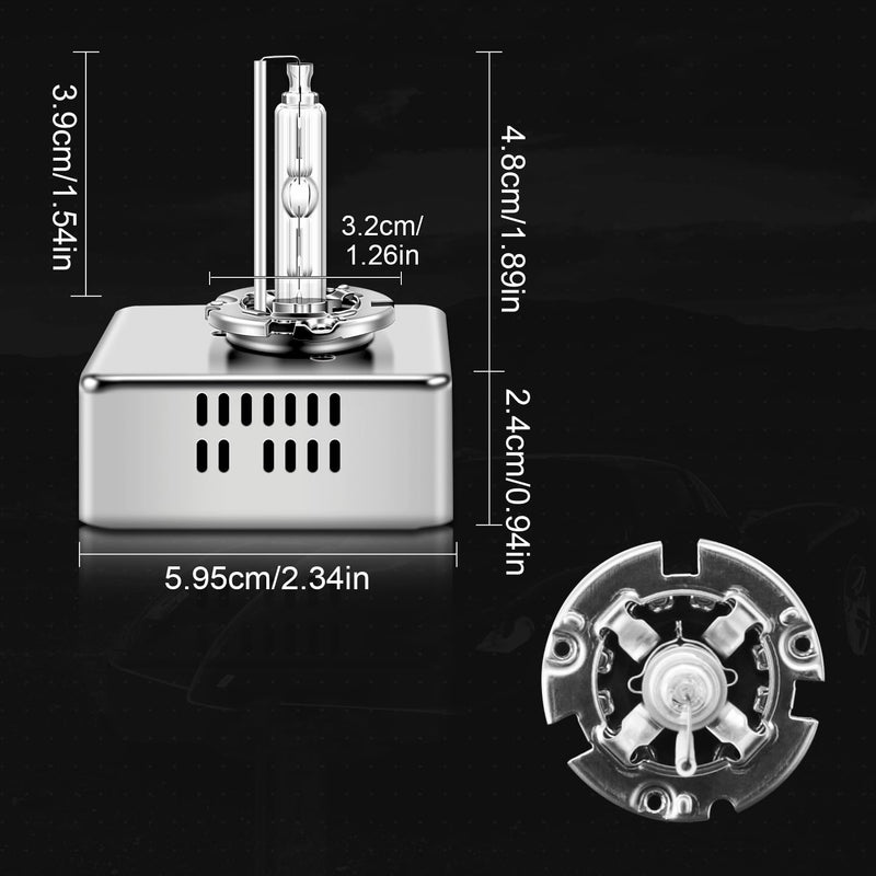  [AUSTRALIA] - WinPower D5S Xenon HID Headlight Bulb, 6000K Cool White 35W Metal Stents Base High Low Beam Replacement Lights, Pack of 1