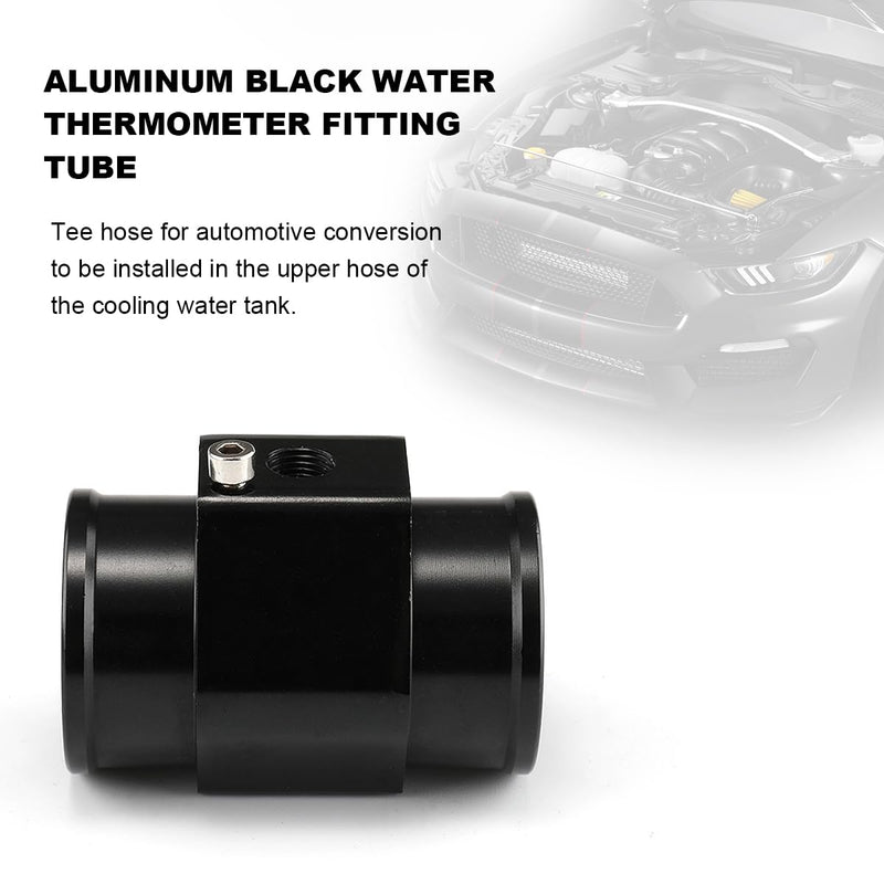 Water Temp Joint Pipe, 26mm Aluminum Radiator Sensor Adapter with 2 Hose Clamps, Universal Water Temp Meter Temperature Gauge Joint Pipe Adapter Connector, Car Accessories