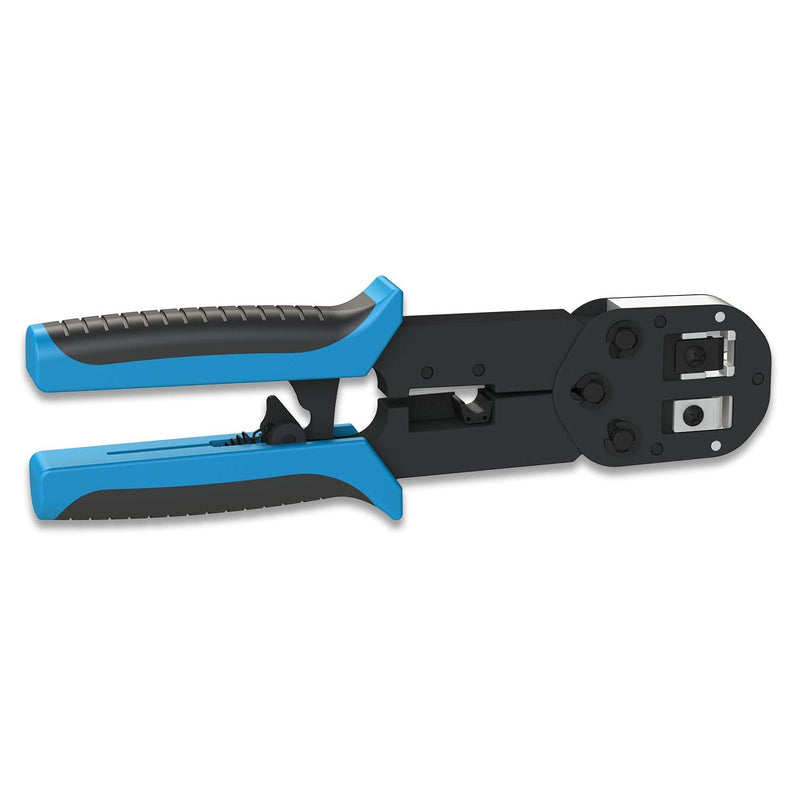 LINKUP - Crimper Tool Cat6 Cat5 5E RJ45 Cable Crimp and Trim Easy Pass Thru Plugs | RJ 45 RJ12 & RJ11 Ethernet LAN Internet Patch Cord Crimping and Trimming Tool
