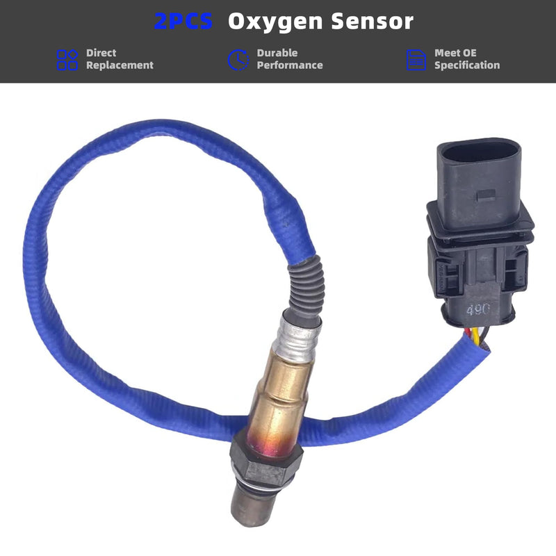 Generic 2PCS 234-5113 234-4575 Oxygen O2 Sensor Compatible with 2012-2014 Ford Focus Fusion 2015 Lincoln MKC Upstream & Downstream Oxygen Sensor Set