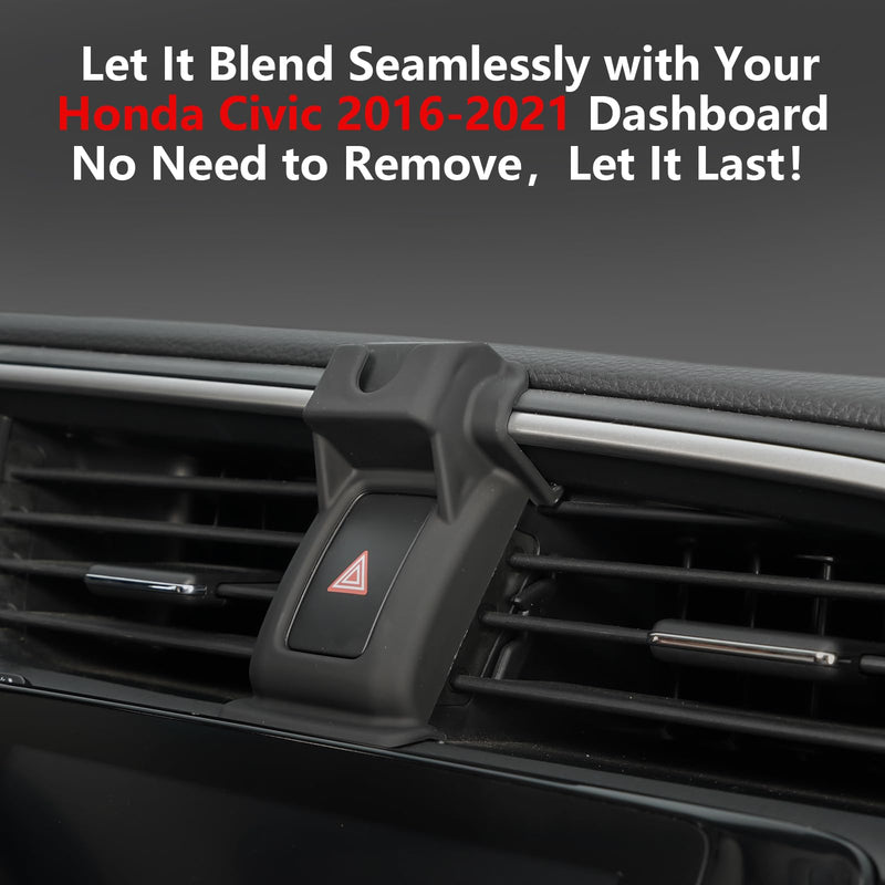 CLEC for Honda Civic 2016-2021 Magnetic Wireless Car Charger Phone Holder Mount Custom Fit for Honda Civic 2016-2021 15W Fast Charging Car Phone Holder Wireless Charger wireless magnetic phone holder for civic 2016-2021
