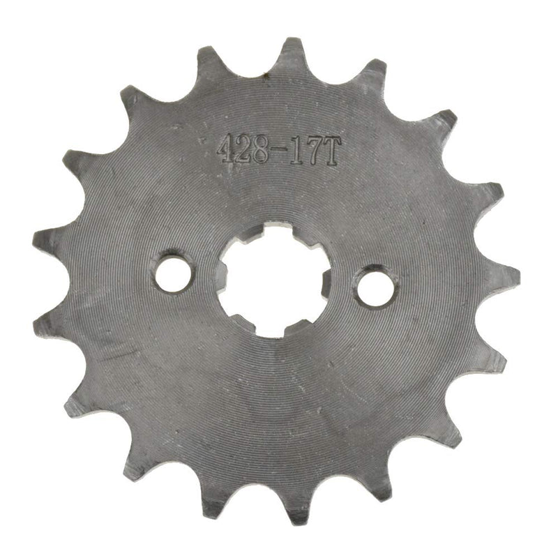 HIAORS 428 17T 17mm Motorcycle Front Engine Sprocket for 50cc 70cc 110cc 125cc 140cc 160cc TaoTao Roketa Coolster Sunl Lifan Chinese ATV Quad Dirt Bike EG428-17T-17mm
