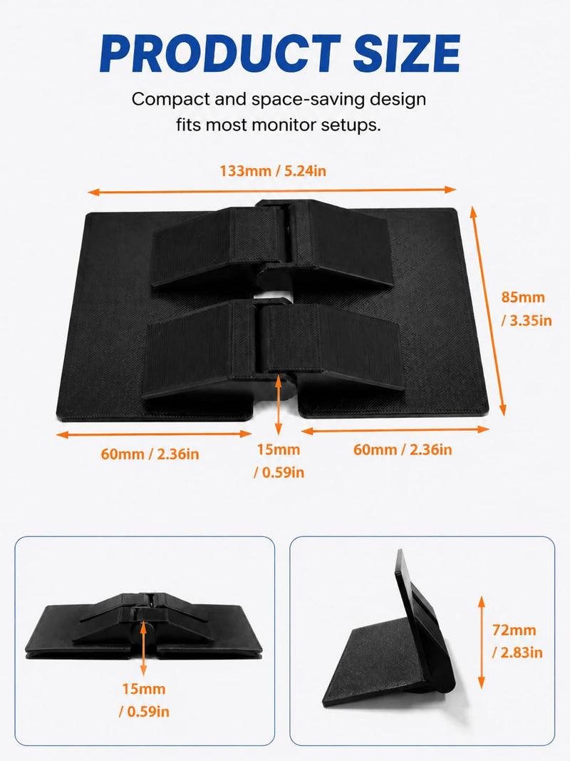 Monitor Alignment Connectors with Adhesive, Multi Screen Alignment Clips for Triple Monitor Setup, 6pcs