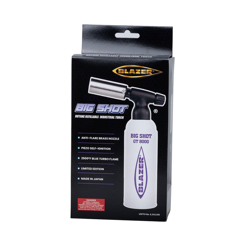 Blazer GT-8000 White/Purple Big Shot Torch - Limited Edition (189-8000-WHITE/PURPLE) | Limited Edition, 189-8000-WHITE/PURPLE