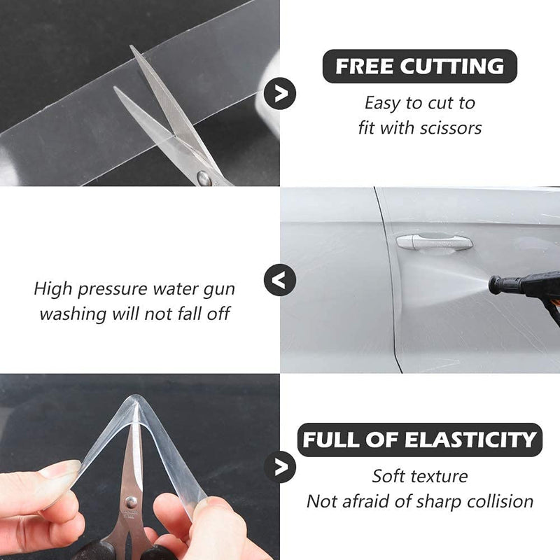 CloudBuyer Universal Car Door Edge Protector, Clear Sill Guard Film with Anti-Collision Protection for Most Vehicles (33Ft x 2.7In, Transparent) 2.7In x 33Ft