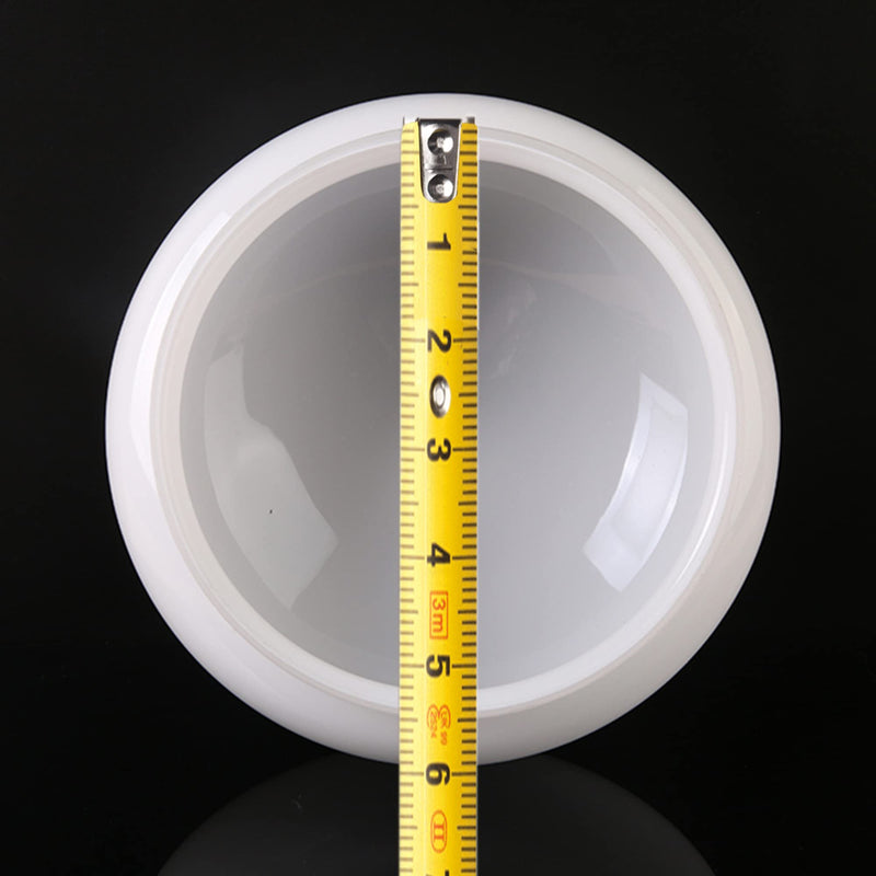 Dysmio 6-Inch White Classic Globe, Dome, Fitter Size 5-1/2 inches, Replacement Mushroom Glass Shade for Pendant, Fan light, Bathroom ‎Fitter Size 5-½ inches