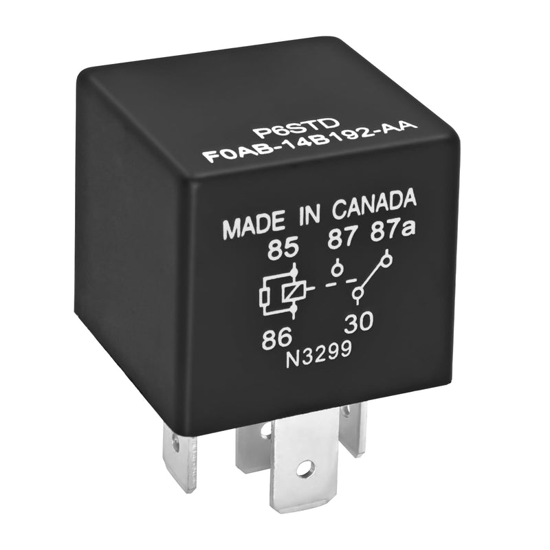 P6SDT FOAB-14B192-AA Automotive Relay (Pack of 2) – 40A 12VDC 5-Pin OEM Replacement F0AB-14B192-AA RY116 for Ford Electrical Systems