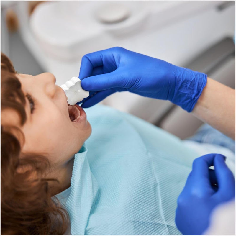 100 Pcs Disposable Dental Bite Blocks Mouth Props Opener, Teeth Clenching Supporter for Kids and Adults, EPP Foam Material