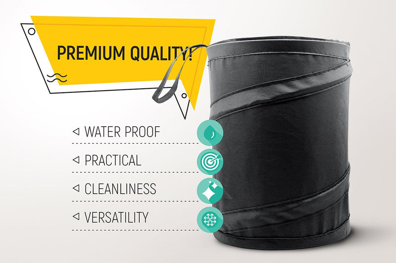 Mavoro Car Trash Can, Portable Garbage Bin, Collapsible Pop-up Water Proof Bag, Waste Basket Bin, Rubbish Bin (1 Gallon, 1 Pack) 1 Gallon (1 Pack)