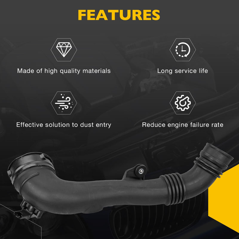 13717615026 Intake Hose Intercooler Hose to Throttle Housing Compatible With BMW 135i E82 E88, 335i E90 E91 E92 E93 E94 L6 2011 Air Intake 13717599294