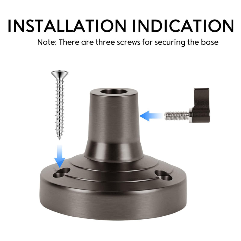 Microphone Table Flange Mount Adapter, Metal Desk Mount Clamp with Adjustable Hole Compatible with TONOR T20, Aokeo AK-35, InnoGear Mic Arm