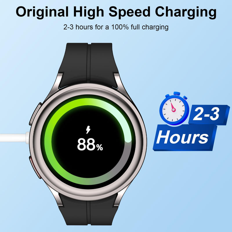 Samsung Watch Charger for Samsung Watch 8 Classic/8/7/6/Ultra/FE/5 Pro/4/3 | Active 2/Active 1,Fast Charging Smart Watch Charger Magnetic Wireless Charging Station Pad with USB C Charging Cable Dock 3FT