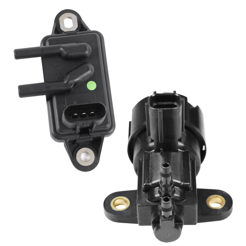 EGR Pressure Feedback Sensor DPFE15 + EGR vacuum solenoid valve vs63 Replacement for Ford F-150 E-150,E-250,Explorer,Ranger,Escape,Mustang,Lincoln Town Car,Mercury Cougar,F77Z9J460AB, F77Z9J460AB