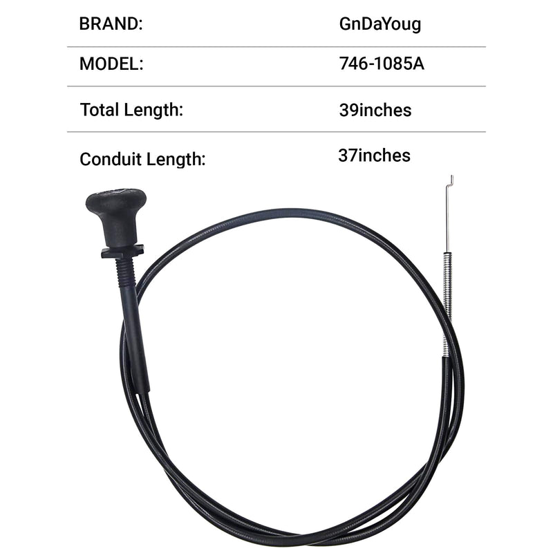 946-1085A Choke Control Cable Replacement for MTD Cub Cadet Troy-Bilt 746-1085 946-1085A 746-1085A Lawn Mower Parts - Fits LT1042 LT1045 LT1046 LT1050 600 700 Series Riding Mower Accessories