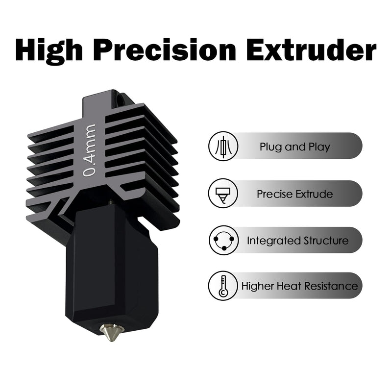 HzdaDeve Upgraded 3PK 0.2MM 0.4MM 0.6MM P1S/P1P Hotend Hot End Full Assembly Print Head Hardened Steel Nozzle Extruder Ceramic High Temperature Sensor Thermistor Kit Replacement for Bambu Lab P1S P1P 0.2MM+0.4MM+0.6MM