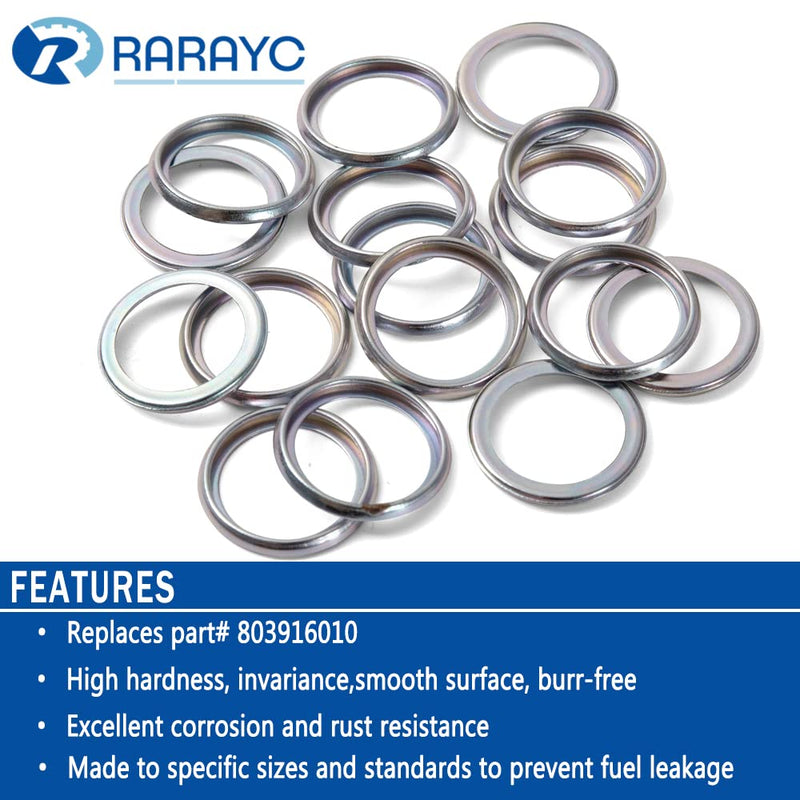 16 Pcs Oil Drain Plug Gaskets Crush Washers Seal Replacement for Subaru 803916010 16