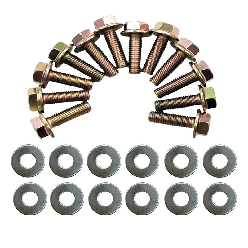 DSkoiph 12617944 Exhaust Manifold Gasket Bolts Kit Compatible with Silverado Sierra Suburban 1500 2500 HD Yukon CTS Escalade MLS LS LQ LM7 4.8L 5.3L 5.7L 6.0L 6.2L (Manifold Gaskets with Bolts) Manifold Gaskets with Bolts